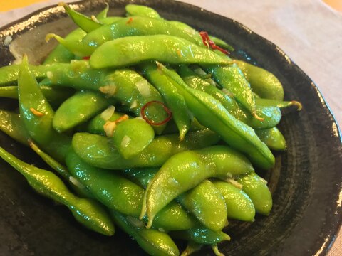 箸が止まらない!枝豆ペペロンチーノ